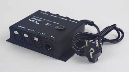DMX ��������-���������1 ���� - 6 XLR ������� � ������� �������������� ���������.