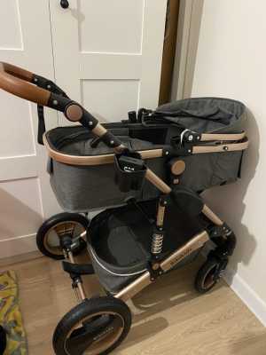 Коляска 3 в 1 BibiKids с автокреслом 0+