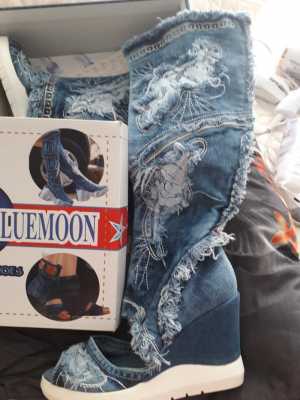 Туфли джинсовые