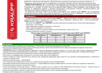 Огнестойкая монтажная пена EI240