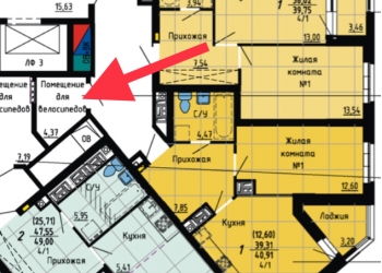 1-к квартира, 40 м2, 23/32 эт. с колясочной!