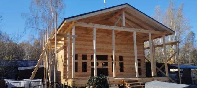 Брусовые дома и бани из профилированного бруса, срубы.