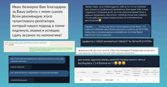 Репетитор по математике, Подготовка к ОГЭ и ЕГЭ
