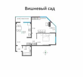 2-к квартира, 64 м2, 6/16 эт. Вишневый сад