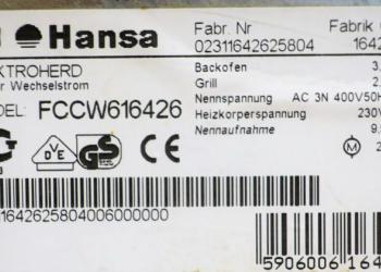 продам электроплиту Hansa Модель: FCCW616426  Состояние: б/у