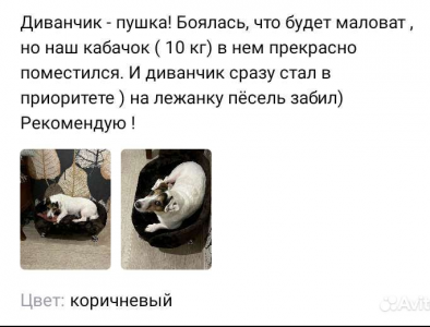 Лежанка - диван 60*40 см для кошек и собак
