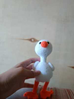 Вязаная игрушка.Гусь.