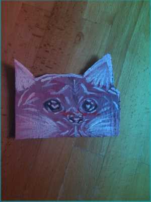 Картинка с котиком акрилом