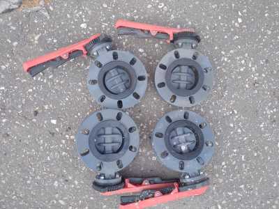 Поворотные затворы ПВХ Ду100