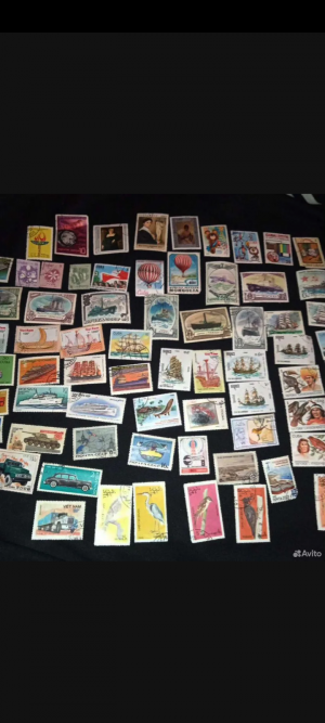 Коллекция марок 70 штук