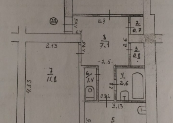 2-к квартира, 49 м2, 2/5 эт.