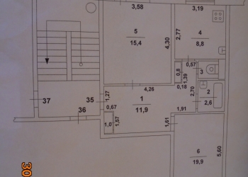 2-к квартира, 61 м2, 4/5 эт.