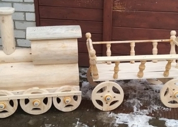 Паравоз с тележкой