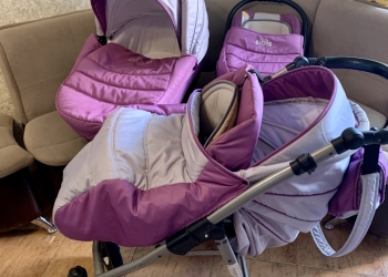 Универсальная коляска Rudis Sibis Natural 3 в 1 Light grey lilac
