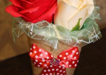 Букеты из мыльных роз