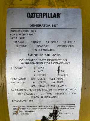 ������ ��� Caterpillar 3512  1000���