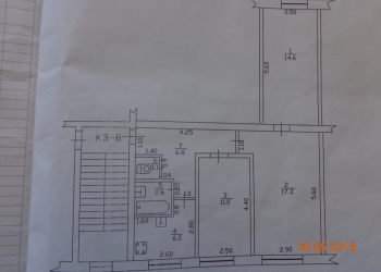 3-к квартира, 59 м2, 2/2 эт.,индивидуальное отопление,с/у раздельный