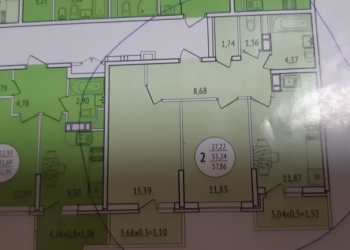 2-к квартира, 58 м2, 3/25 эт.