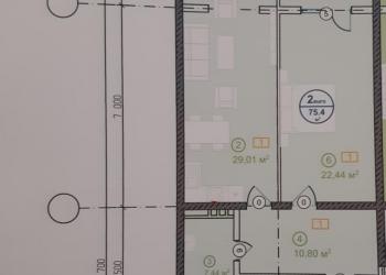 2-к квартира, 75 м2, 2/15 эт.
