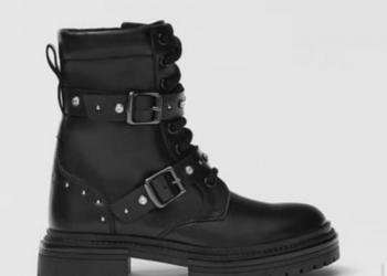 Zara новые кожаные сапоги