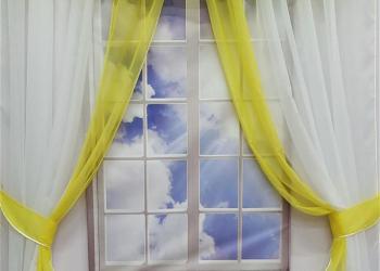 Штора тюль для кухни
