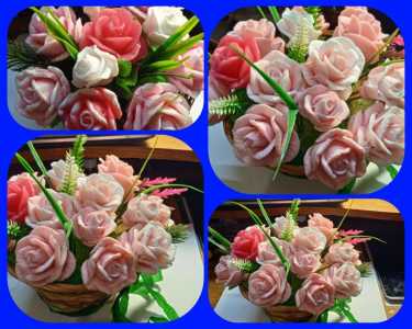 Розы из мыла