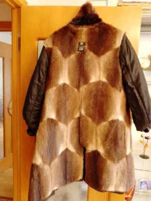 Кожаное мужское меховое пальто