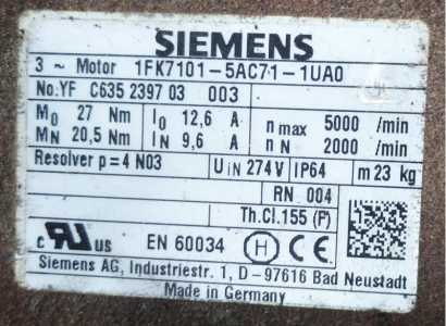  Siemens 1P 1FK7101-5AC71-1UA0