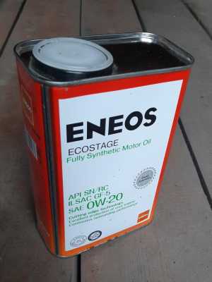 Масло моторное синтетическое Eneos SAE 0W-20 SN