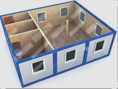 Модуль из трёх бытовок