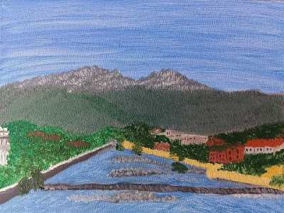 Владикавказ, гора Столовая, масло, холст, 30/40