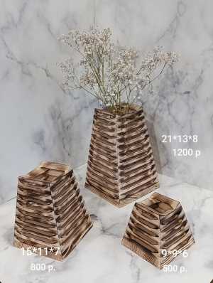 Изделия из дерева ручной работы. Вазы для сухоцвета. Интерьер, декор, сувенир.