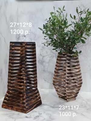 Изделия из дерева ручной работы. Вазы для сухоцвета. Интерьер, декор, сувенир.