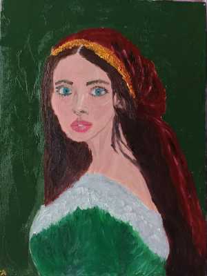 Женщина в красном платке