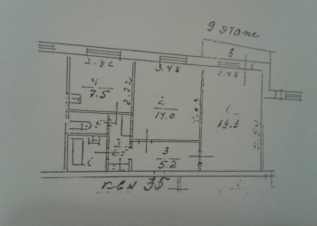 2-к квартира, 54 м2, 9/9 эт.