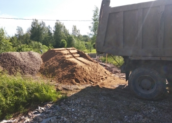 Песок, щебень, земля ,торф, чернозём