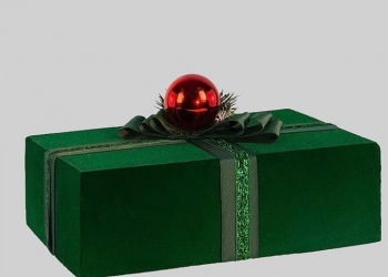 Коробка из фанеры, новогодняя упаковка, брендирование