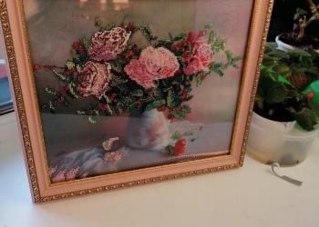 Картина вышитая бисером своими руками.