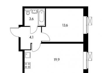 2-к квартира, 41 м2, 4/25 эт.