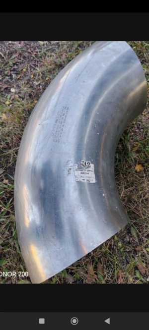 Отвод нержавеющий aisi 304 219мм 3мм