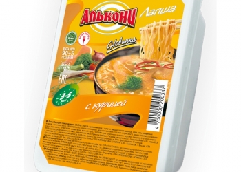 Лапша быстрого приготовления "Алькони" 90 гр,лоток