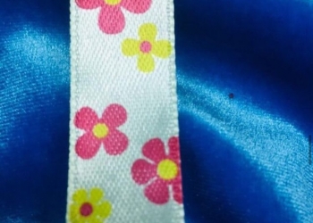 ЛЕНТА АТЛАСНАЯ ЦВЕТЫ ш1,5см