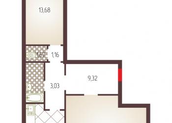 2-к квартира, 69 м2, 1/10 эт.