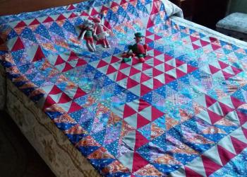 одеяло лоскутное ручной работы