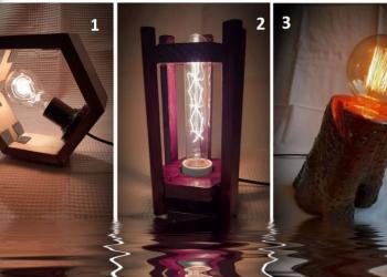 Ночник-светильник Лофт, деревянный