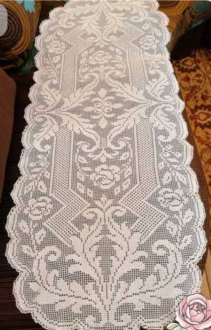 Салфетка крючком схема