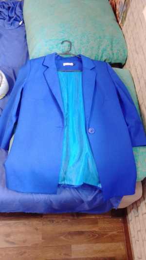 Пиджак женский синий